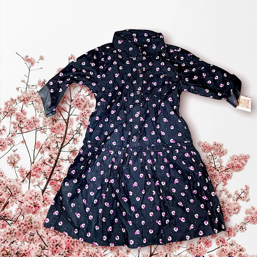 Retro Carter’s 5T Floral Girls Dress Deadstock Vintage Flowers NWT NEW